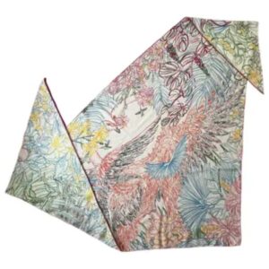 Pañuelo Hermès Triangle Géant “Flamingo Party”