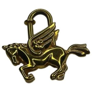 Hermès – Colgante/Charm Pegasus chapado en oro